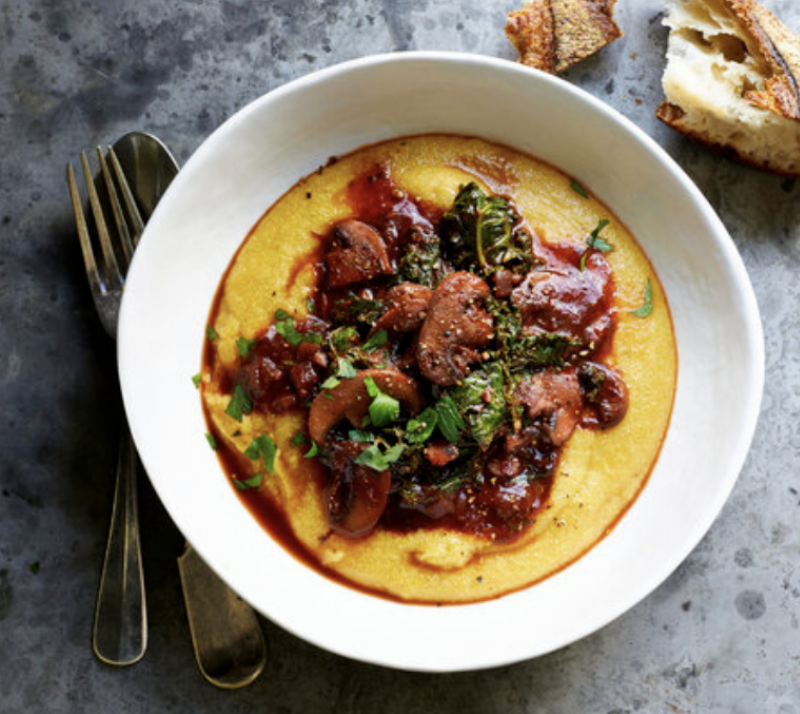 Creamy Polenta and Oyster Mushrooms