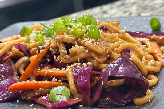 Pink Oyster Mushroom Stir Fry with Veggies