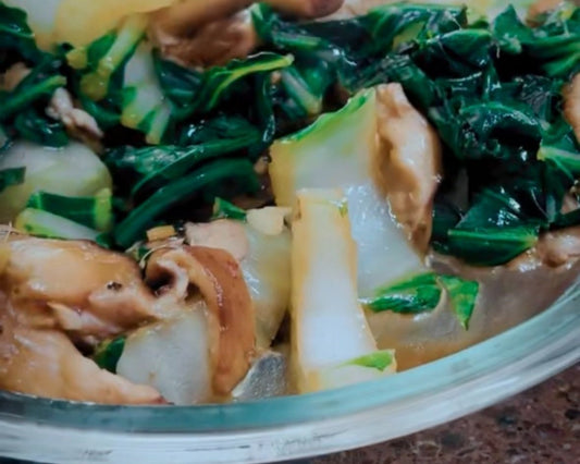 Shiitake Mushrooms with Bok Choy