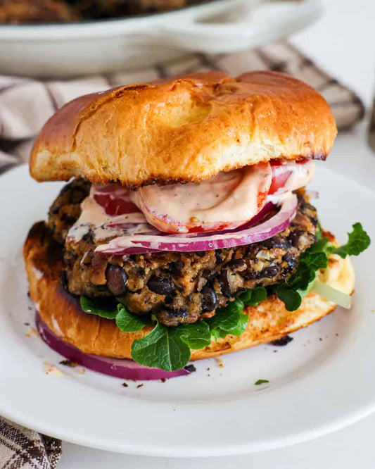 Lion's Mane Black Bean Burger