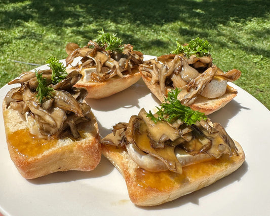 Maitake Honey Miso Cheese Toast